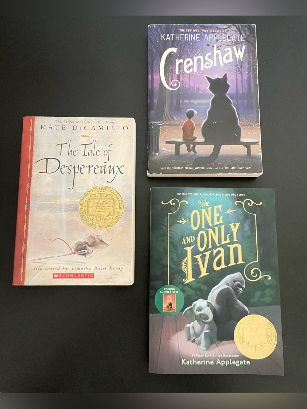 Crenshaw, The One and Only Ivan, The Tale of  Despereaux Children’s Books